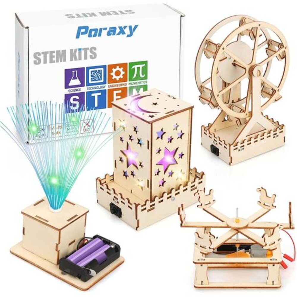 Educational Toys‎ 4 in 1 STEM Kits for Kids Age 8-10, Science STEM Projects